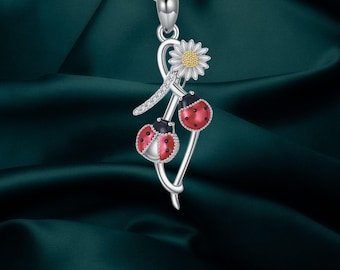 925 Sterling Silver Ladybug Necklace for Women Cute Ladybug Necklace Gifts
