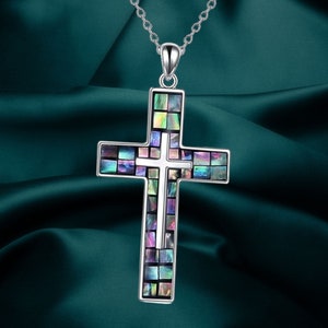 Kreuz Halskette Sterling Silber Kreuz Anhänger Religiöse Schmuck Geschenke für Frauen Männer