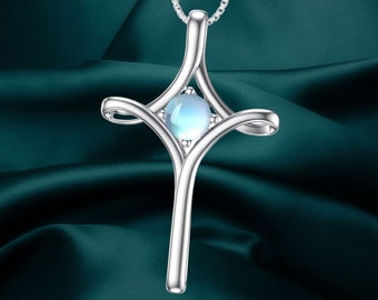 Cross Necklaces for Women Sterling Silver Faith Cross Pendant Necklace