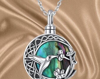 Ciondolo colibrì in argento sterling con patina - Ciondolo floreale delicato con uccello Colibri e un fiore - Collana in argento 925 fatta a mano - Italia
