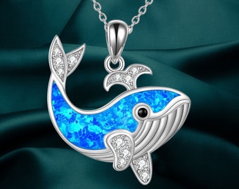 Whale Necklace For Women Sterling Silver Ocean Jewelry