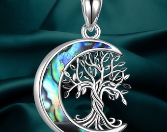 Levensboom urn kettingen voor as sterlingzilver Keltische knoop maan levensboom crematie sieraden