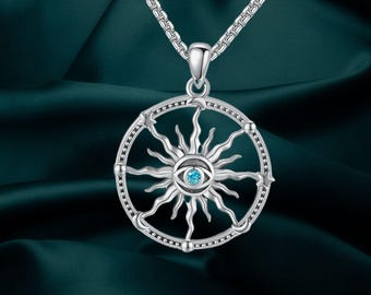 Evil Eye Star of David Necklace 925 Sterling Silver Evil Eye Necklace Star of David  Pendant Necklace For Women