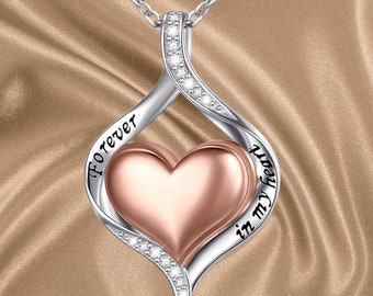 925 Sterling Silver Heart Urn Memorial Ashes Keepsake Exquisite Cremation Pendant Necklace