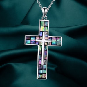 Cross Necklace Sterling Silver Cross Pendant Religious Jewelry Gifts for Women Men