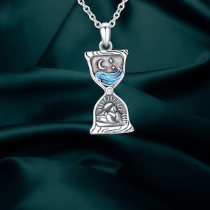 Hourglass Necklace 925 Sterling Silver Pendant Necklace For Women