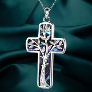 Kreuz Halskette Sterling Silber Religiöse Kreuz Anhänger Halskette Geburtstag Weihnachten Schmuck Geschenke für Frauen Mädchen