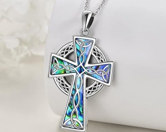 CROCE CELTICA, Nodo Celtico, Ciondolo in Argento Sterling 925 Autentico, Collana in Argento Sterling 925 Autentico, Uomo Donna Unisex - Italia