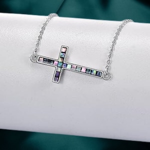 Kreuz Halskette Sterling Silber Kreuz Anhänger Religiöse Schmuck Geschenke für Frauen Männer