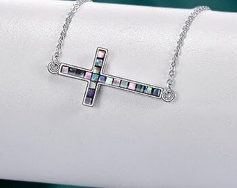 Cross Necklace Sterling Silver Cross Pendant Religious Jewelry Gifts for Women Men