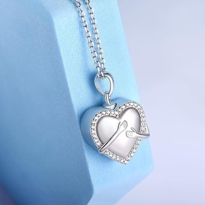 925 Sterling Silver Heart Cremation Jewelry Keepsake Urn Necklace for Ashes : Forever in My Heart