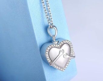 925 Sterling Silver Heart Cremation Jewelry Keepsake Urn Necklace for Ashes : Forever in My Heart