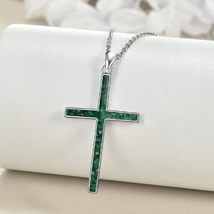 Kreuz Halskette Sterling Silber Kreuz Anhänger Religiöse Schmuck Geschenke für Frauen Männer