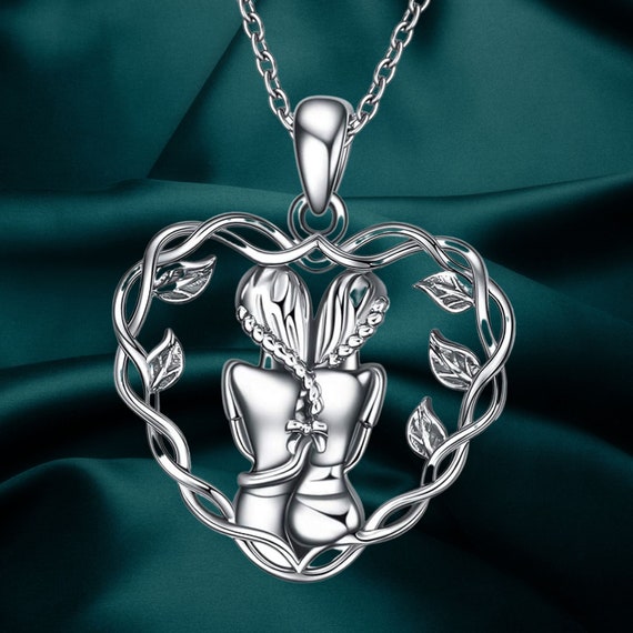 YFN Sterling Silber Halskette „Tree Of Life“ Für Schwestern | Mit Gravur, In Geschenkbox | Geburtstagsgeschenk Für Schwester