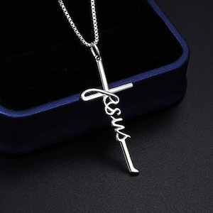 Cross Necklace 925 Sterling Silver Infinity Love of God Heart Cross Pendant Necklace Christian Gift for Women Girls