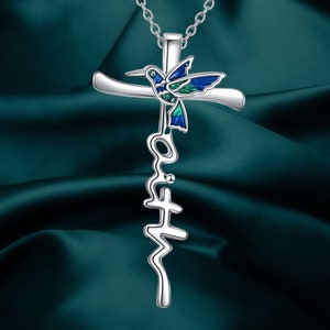 Collana con fede incrociata per donna Collana con ciondolo in argento sterling 925 Regali di gioielli per donne