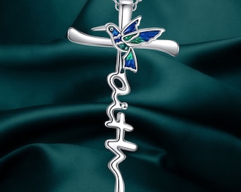 Cross Faith Necklace for Women 925 Sterling Silver Pendant Necklace Jewelry Gifts for Women
