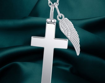 925 sterlingzilveren kruisurnketting voor dames en heren - Keepsake Memorial Cross Cremation Jewelry for Ashes