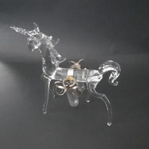 Handblown Glass Unicorn Figurine