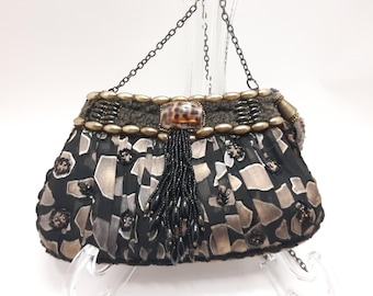 Mary Frances Women's Crossbody Handbag - Guitar Style With Beads & Embroidery, Brown, One Size - View #5