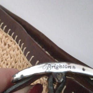 Brighton stråväska handvävd axelväska vintage bild 4