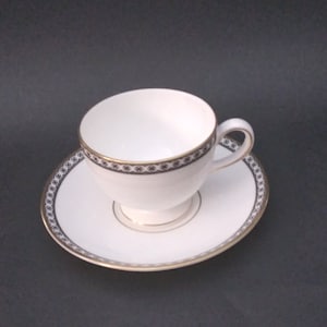 Vintage wedgwood Black Ulander Bone China Cup And Saucer Made In England