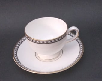 Set of 6 Wedgwood Ulander Black Cup & Saucer Sets - Etsy