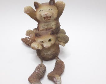 Figurine Cat Shelf Sitter with Moving legs and Tail