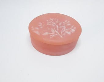 Original Design By Design Gift Soapstone Jewelry/Trinket Box Floral Pattern