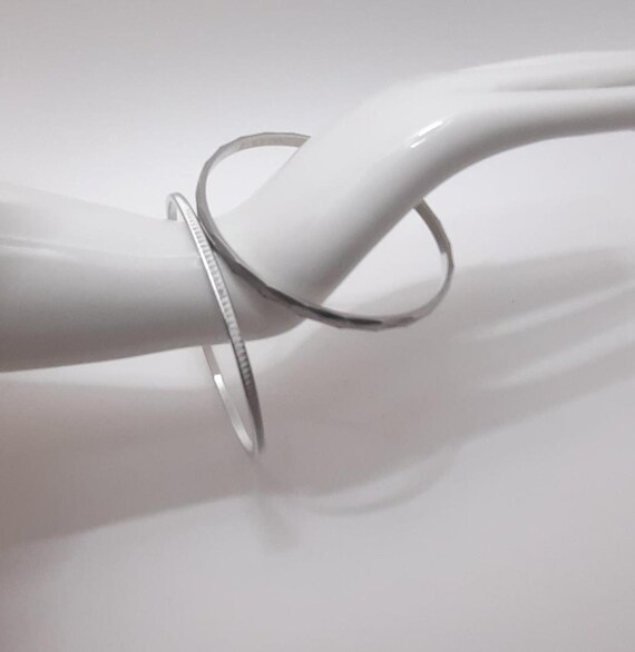 Silver Tone Monet Bangle Bracelets - image 3