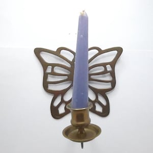 Brass Butterfly Wall Sconces Candleholders or Tabletop Vintage