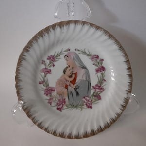 Mary And Baby Jesus plate
