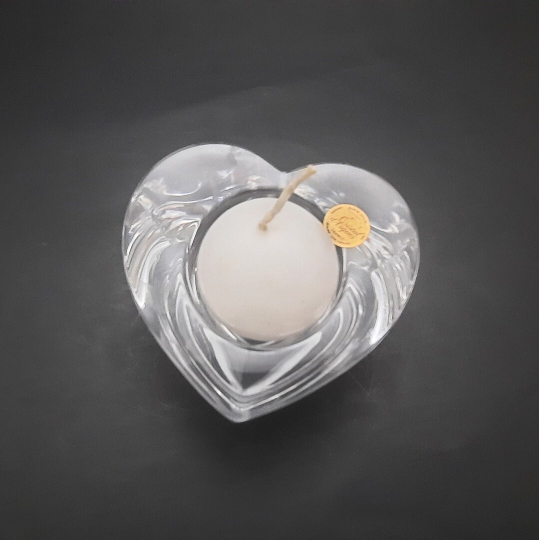 Crystal D' Arques Heart Votive Candle Holder Etsy