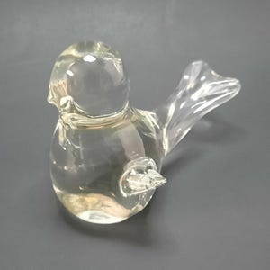 Vintage Glass Paperweight Bird