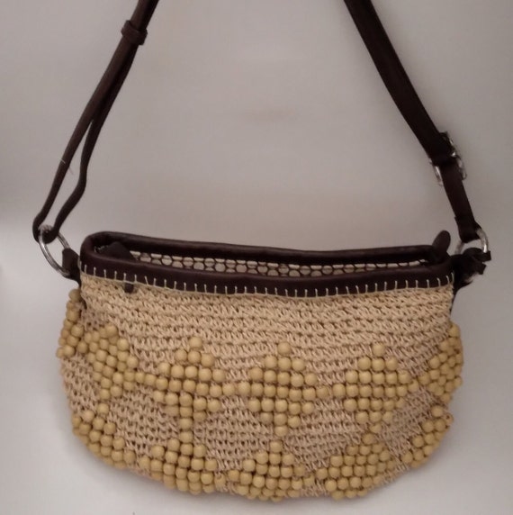 Brighton Straw Bag Handwoven Shoulder Bag Vintage - image 2