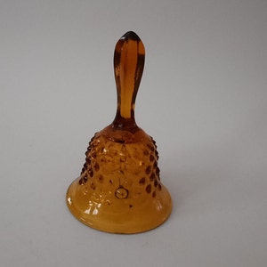 Vintage Fenton Amber hobnail Bell Depression Glass