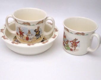 ロイヤルドルトン バニーキンズ 子供用ボウル皿とカップ - Etsy 日本