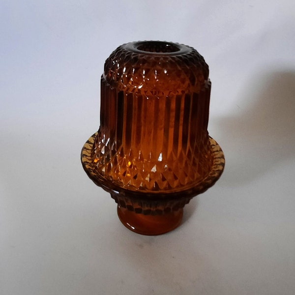 Vintage Amber Glass Ferry Lamp