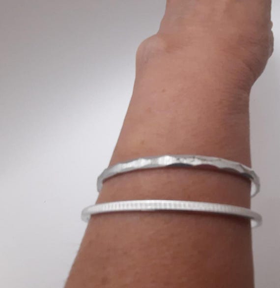 Silver Tone Monet Bangle Bracelets - image 4