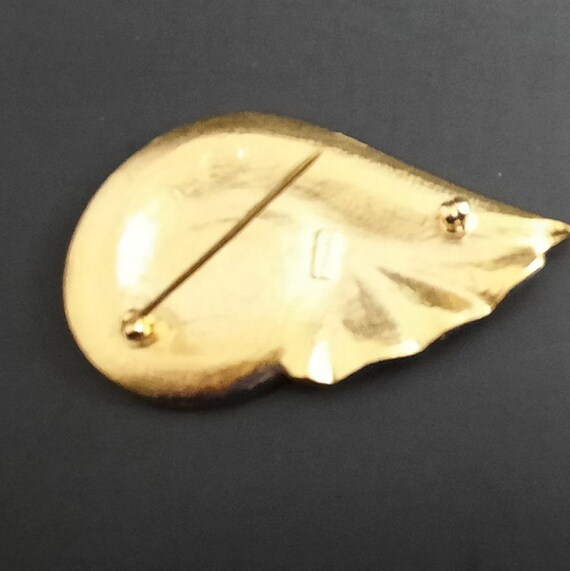 Vintage TRIFARI Gold Tone Pin Brooch - image 5