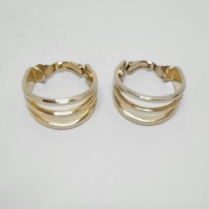 Sarah Coventry Clip On Hoops Gold Tone