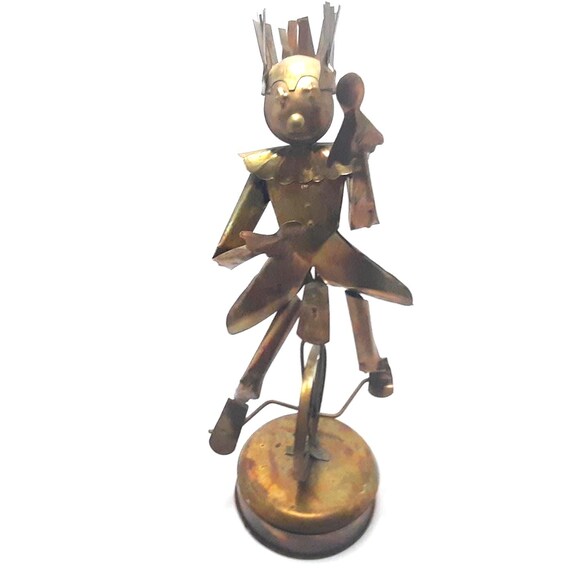 Sankyo Metal Brass Color Musical Clown on A Unicycle - Etsy