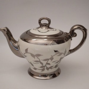 Hand Painted Old Silver LUSTRE Teapot