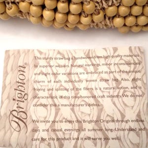 Brighton stråväska handvävd axelväska vintage bild 9