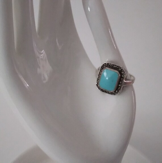 Sterling Silver Woman Blue Stone Ring - image 6
