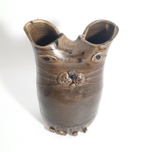 Vintage Mouse Floral Vase Pottery