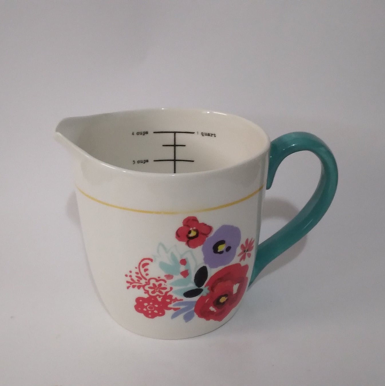 The Pioneer Woman Floral Four Cups Measuring Mixing Bowl Cup 