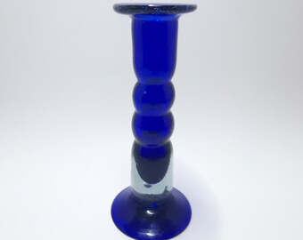 コバルトブルーガラスキャンドルホルダー - Etsy 日本
