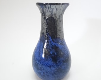 Hand Blown Blue Glass Flower Vase