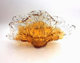 Servilletero o portavelas de cristal de Murano, fabricado en Italia.